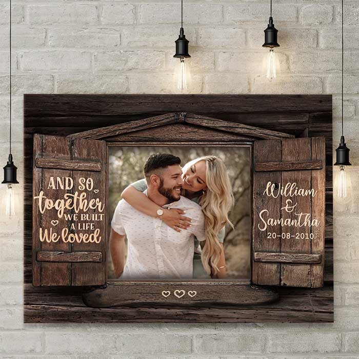 And So Together - Upload Image. Personalized Horizontal Canvas