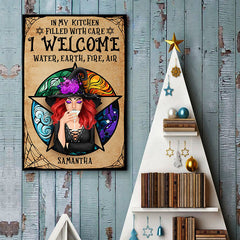 I Welcome Water. Earth. Fire And Air - Personalized Vertical Poster. Halloween Ideas.
