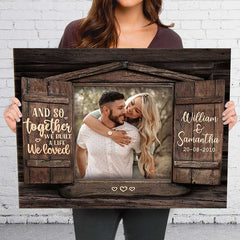 And So Together - Upload Image. Personalized Horizontal Canvas