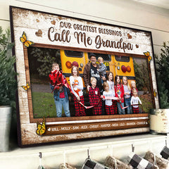 Grandkids Make Life More Grand - Personalized Horizontal Poster - Upload Image. Gift For Grandparents