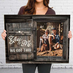 You & Me - Upload Image. Personalized Horizontal Canvas
