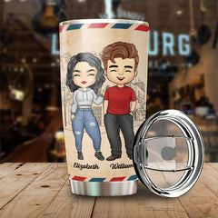 The Day I Met You. I Found My Missing Piece - Gift For Couples. Personalized Tumbler
