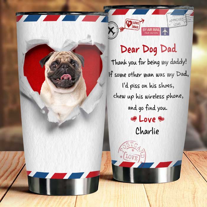 Thank You For Being My Parents - Gift For Dog Lovers. Upload Image - Personalized Tumbler
