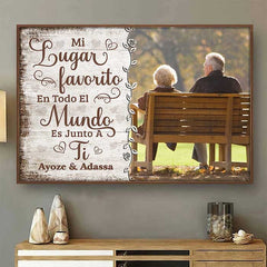 Mi Lugar Favorito Es Junto A Ti - Subir Imagen. Regalo Para Parejas. Marido Y Mujer - Personalized Horizontal Poster Spanish