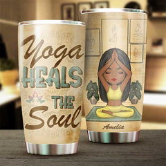 Today's Good Mood Is Sponsored By Yoga - Personalized Tumbler - Gift For Yoga Lovers