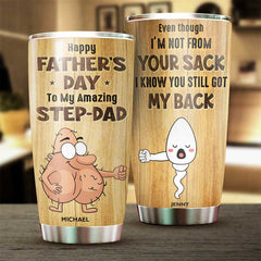 Happy Father's Day To My Amazing Step-Dad - Gift For Dad. Gift For Father's Day - Personalized Tumbler