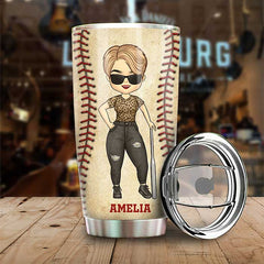 Rockin' The Baseball Mom Life - Gift For Mom. Personalized Tumbler