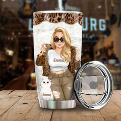 Cat Mom Like A Normal Mother But Much Cooler - Gift For Cat Mom. Personalized Tumbler