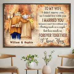 Destiny Made Us A Couple - Gift For Couples. Personalized Horizontal Poster