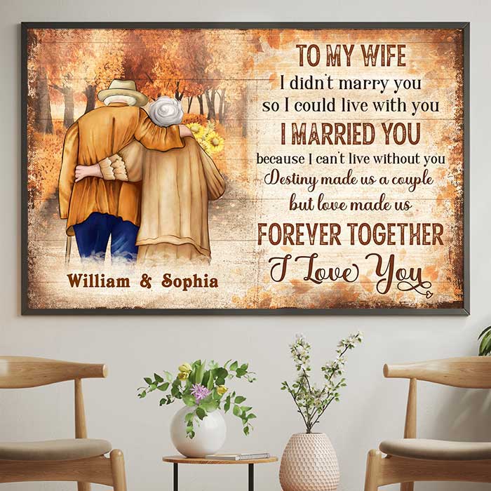 Destiny Made Us A Couple - Gift For Couples. Personalized Horizontal Poster