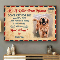 A Letter From Heaven - Upload Image. Personalized Horizontal Poster