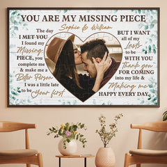 I Want All Of My Lasts To be With You - Upload Image. Gift For Couples - Personalized Horizontal Poster
