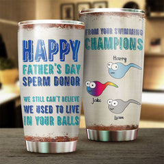 Dear Dad From Swimming Champion - Personalized Tumbler - Gift For Dad. Gift For Father's Day