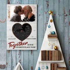 Together Is Our Favorite Place - Personalized Vertical Poster - Upload Image. Gift For Couples. Husband Wife
