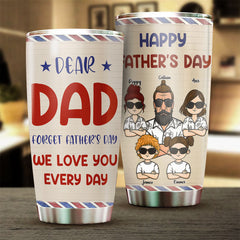 We Love You Every Day - Personalized Tumbler - Gift For Dad. Grandpa. Gift For Father's Day