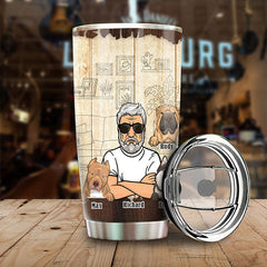 Rockin' The Dog Dad Life - Personalized Tumbler - Gift For Dad. Gift For Pet Lovers