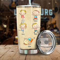 Proud Father Of A Few Dumbass Kids - Personalized Tumbler - Gift For Dad. Grandpa