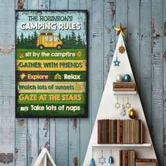 Sit By The Campfire Explore & Relax Watch Lots Of Sunsets - Personalized Vertical Poster