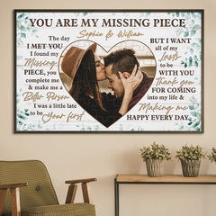 I Want All Of My Lasts To be With You - Upload Image. Gift For Couples - Personalized Horizontal Poster