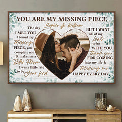 I Want All Of My Lasts To be With You - Upload Image. Gift For Couples - Personalized Horizontal Poster