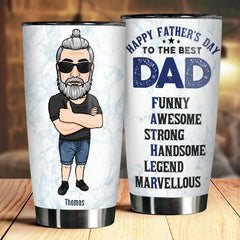 To The Best Dad - Personalized Tumbler - Gift For Dad. Gift For Father's Day