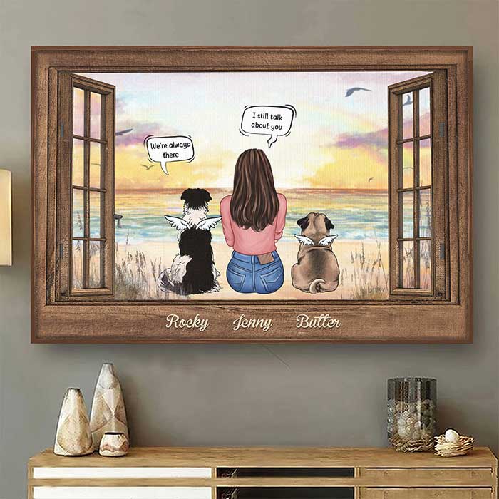 I Still Talk About You - Open Window Scenery. Gift For Dog Lovers - Personalized Horizontal Poster