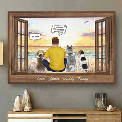 I Still Talk About You - Open Window Scenery. Gift For Dog Lovers - Personalized Horizontal Poster