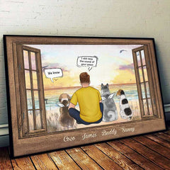 I Still Talk About You - Open Window Scenery. Gift For Dog Lovers - Personalized Horizontal Poster