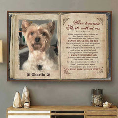 When Tomorrow Starts Without Me - Upload Image. Personalized Horizontal Poster