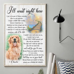 I'll Wait Right Here - Upload Image. Personalized Vertical Poster