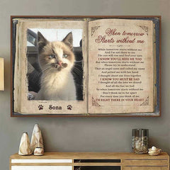 When Tomorrow Starts Without Me - Upload Image. Personalized Horizontal Poster