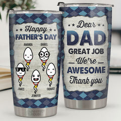 Great Job. Daddy! - Family Personalized Custom Tumbler - Father's Day. Birthday Gift For Dad