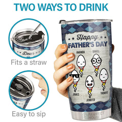 Great Job. Daddy! - Family Personalized Custom Tumbler - Father's Day. Birthday Gift For Dad