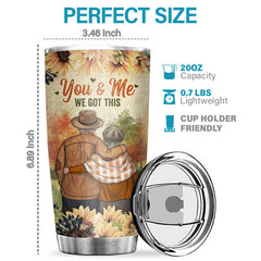 Falling In Love With You Was Beyond My Control - Personalized Tumbler - Gift For Couple. Husband Wife. Anniversary. Engagement. Wedding. Marriage Gift