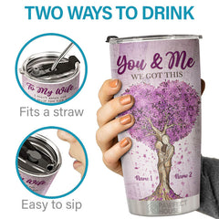 I Married You Because I Can't Live Without You My Wife - Personalized Tumbler - To My Wife. Gift For Wife. Anniversary. Engagement. Wedding. Marriage Gift