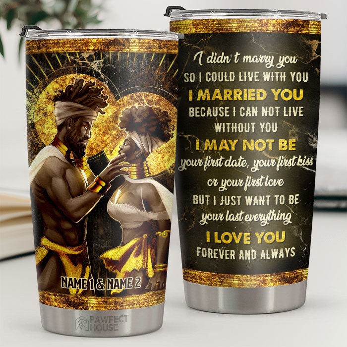 First Date. First Kiss. First Love - Personalized Tumbler - Gift For Couple. Husband Wife. Anniversary. Engagement. Wedding. Marriage Gift