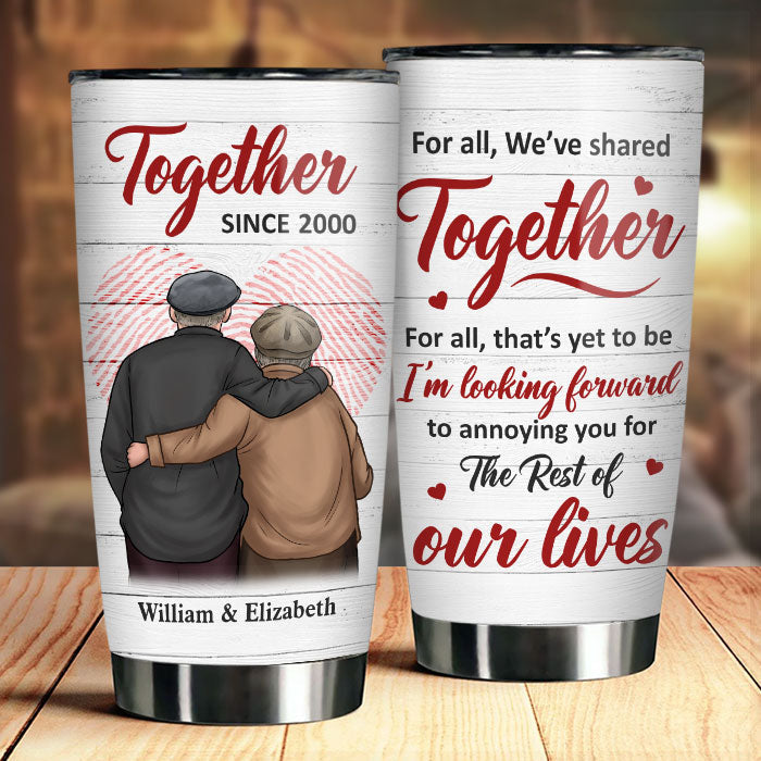 The Rest Of Our Lives - Personalized Tumbler - Gift For Couples. Husband Wife