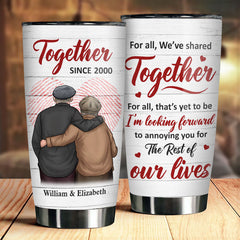 The Rest Of Our Lives - Personalized Tumbler - Gift For Couples. Husband Wife