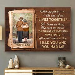 I Had You And You Had Me Paper Style - Personalized Horizontal Poster - Gift For Couples. Husband Wife