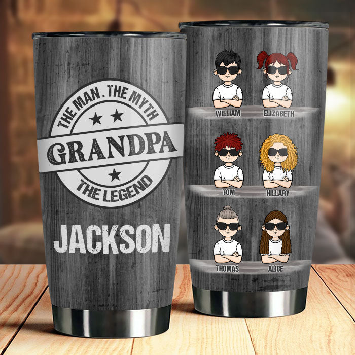 Grandpa. The Man. The Myth. The Legend - Gift For Dad. Grandpa - Personalized Tumbler