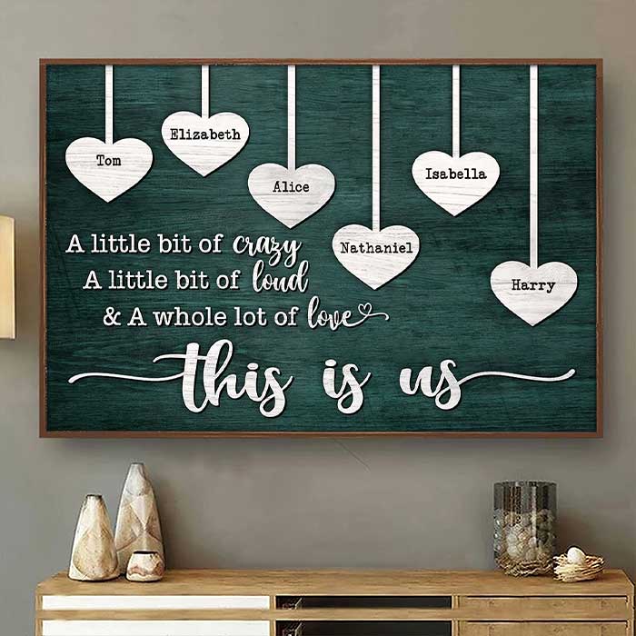 A Whole Lot Of Love - Personalized Horizontal Poster - Gift For Couples. Husband Wife