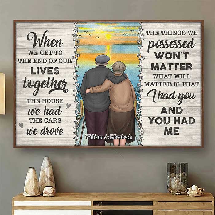 The End Of Our Lives - Personalized Horizontal Poster - Gift For Couples. Husband Wife