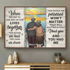The End Of Our Lives - Personalized Horizontal Poster - Gift For Couples. Husband Wife