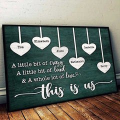 A Whole Lot Of Love - Personalized Horizontal Poster - Gift For Couples. Husband Wife