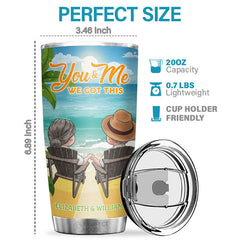 The Day I Met You I Have Found The One Whom My Soul Loves - Personalized Tumbler - Gift For Couple. Husband Wife. Anniversary. Engagement. Wedding. Marriage Gift
