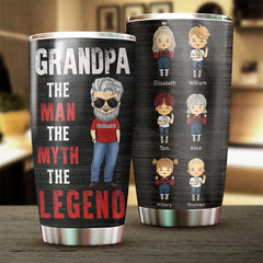 Dad Grandpa The Myth The Legend - Gift For Dad. Grandpa - Personalized Tumbler