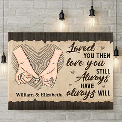 Always Have. Always Will - Personalized Horizontal Canvas - Gift For Couples. Husband Wife