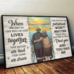 The End Of Our Lives - Personalized Horizontal Poster - Gift For Couples. Husband Wife