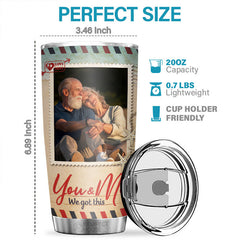 I Want All Of My Last To Be With You - Personalized Tumbler - Upload Image. Gift For Couple. Husband Wife. Anniversary. Engagement. Wedding. Marriage Gift