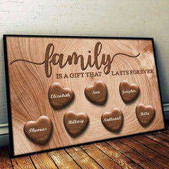 Family Is Forever - Personalized Horizontal Poster - Gift For Couples. Husband Wife